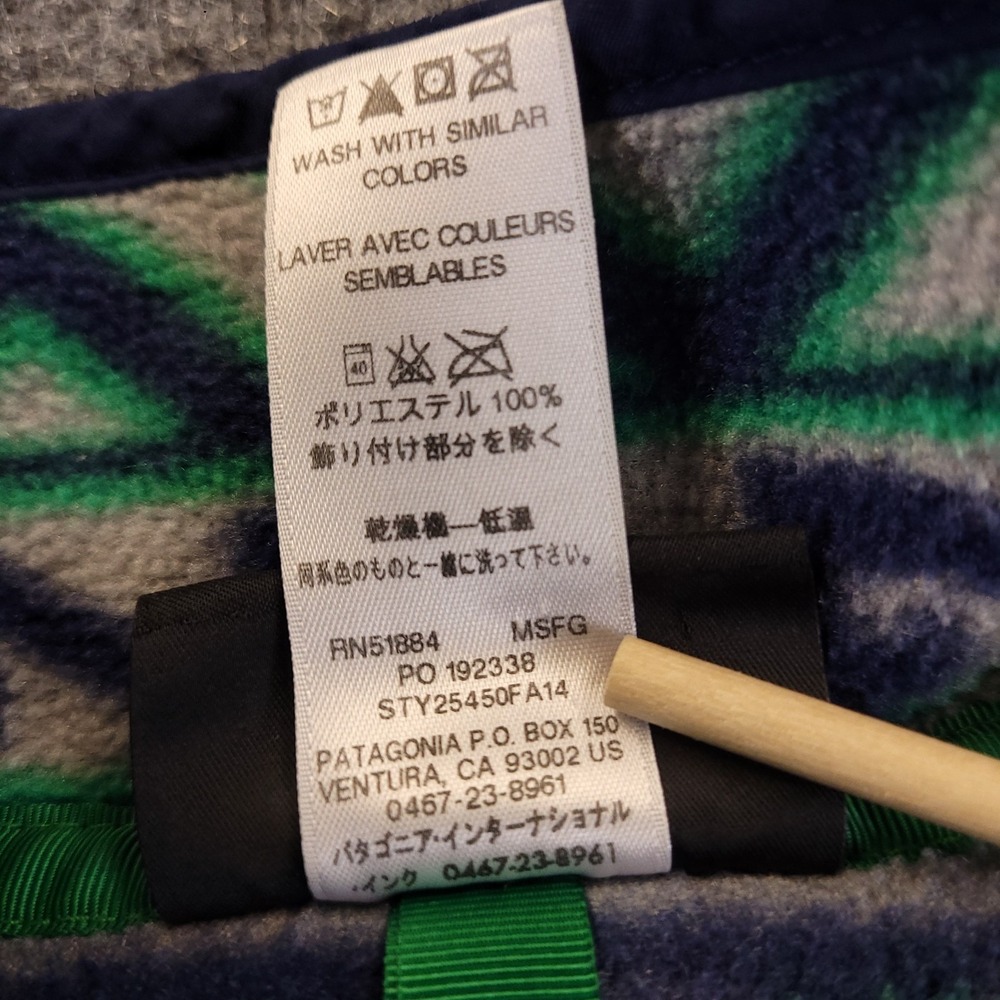 Patagonia Synchilla Snap T Fleece Pullover Mens Medium Aztec Southwestern Tribal - Picture 5 of 9
